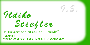 ildiko stiefler business card